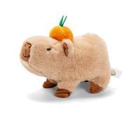Simba PetZoo Capybara Peluche Interactive avec Orange sur la tête Qui coule et Fait des Sons Doux, Fonction Try Me, 17 cm, à partir de 3 Ans
