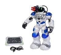 Simba Planet Fighter 108042509 Robot avec Commande Infrarouge, contrôle gestuel, lumière et Son, Fonction tir, différentes Fonctions de Mouvement, 32 cm, à partir de 5 Ans