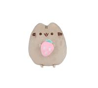 Simba Pusheen Peluche Fraise 25 cm - Peluche Chat Assis à Collectionner et Jouer - Tissu Doux - Personnage détaillé - Article de Fan pour Enfants et Fans de 0 Mois