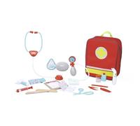 Simba Sac à Dos d'urgence - 20 pièces - Stéthoscope avec Fonction sonore et Autres Fonctions Amusantes - 24 x 30 cm - Mallette de médecin - Jouet de rôle pour Enfants à partir de 3 Ans