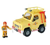 Simba Sam Le Pompier 109252511 - Véhicule Tout-Terrain Avec Figurine, Camion de Pompier 15 Cm, Avec Lumière, Portes ouvrantes, Accessoires, à Partir de 3 Ans Exclusivité sur Amazon