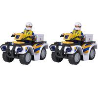 Simba - Sam Le Pompier - Quad de Police + Figurine Malcolm Articulée - Accessoires Inclus - Dès 3 Ans - 109251093038