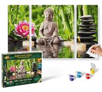 Simba - Schipper - Spa - Kit de Peinture par Numéros - Acrylique - Toile 50x80cm - Structure en Lin - 609260750