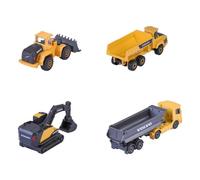Simba Set 4 Demi de Chantier Volvo Construction Échelle 1:64 Majorette Jaune Et