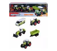 Simba Set 5 Véhicules Agricoles Claas Farm Échelle 1:64 MAJORETTE Vert