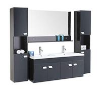 Simba Srl Meuble de Salle de Bain 120 cm Colonnes et Lavabos Inclus - Elegance