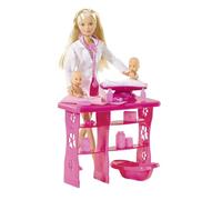 Simba - Steffi Love - 573 2608 - Jeu d'imitation - Pédiatre 29 cm avec 2 Bébés 7 cm