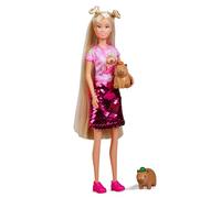 Simba Steffi Love Capybara Poupée avec Robe à Paillettes et Effet Swap, Comprend 2 Figurines Capybara, poupée de Mode pour Jouer et Collectionner, 29 cm, à partir de 3 Ans