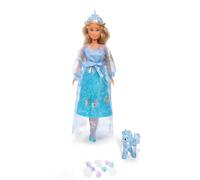 Simba Steffi Love Crystal Princess Poupée (29 cm) avec Licorne et Jupe Magique à décorer, avec 9 Cristaux, Jeu de rôle créatif pour Enfants à partir de 3 Ans