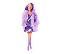 Simba - Steffi Love Fourrure Violette - Poupée Mannequin 29cm - Robe Paillettes et Veste + Accessoires - Dès 3 Ans - 105733666S06