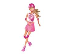 Simba Steffi Love Glitter Skates Poupée avec Costume de Patinage Brillant, Protecteur et Casque, Rollers 2 en 1 se transforment en Talons Hauts, 29 cm, à partir de 3 Ans