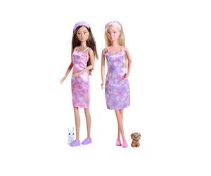 Simba Steffi Love Pet Friends Poupée Mobile avec Robe Tendance, Bandeau et Amoureux des Animaux, Couleur aléatoire, 29 cm, à partir de 3 Ans