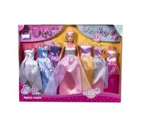 Simba Steffi Love Princess Fashion - Poupée Princesse avec 7 Robes et 16 Accessoires - Poupée de Mode avec château à Habiller et coiffer - 29 cm - À partir de 3 Ans