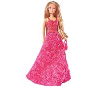 Simba Steffi Love Princess Gala Fashion 105739003 Lot de 2 poupées de Jeu en Forme de Princesse dans Une Magnifique Robe Rose avec Sac à Main, 29 cm, à partir de 3 Ans