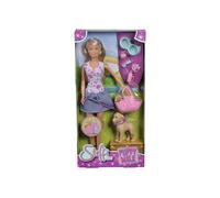 Simba Steffi Love Puppy Walk 105733310 Poupée pour Enfants à partir de 3 Ans, Multicolore