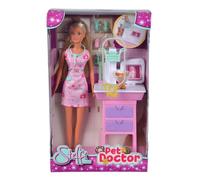 Simba – Poupée Steffi Love Vétérinaire 29 cm avec table d'auscultation et 8 accessoires