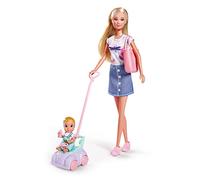 Simba Poupée Steffi Love 29 cm - Voiture de bébé, mini porteur et accessoires