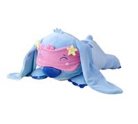 Simba Toys Disney Snuglets Wellbeing - Peluche Stitch couchée - 40 cm - Douce - avec Masque de Sommeil et Poids supplémentaire agréable d'environ 1500 g - Convient dès Les Premiers Mois de Vie - Beau