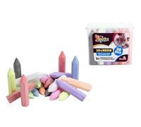 Simba Toys - Lot de 20 craies de peinture de rue dans un seau - 10 couleurs fluo et 10 couleurs classiques - Pour l'extérieur - Pour enfants à partir de 3 ans - Lavables - Pour asphalte, route de jeu