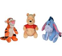 Simba Winnie l'ourson Lot de 3 peluches Winnie l'ourson + Tigrou + Bourriquet 17 cm Contenu de la livraison : 3 pièces