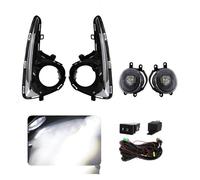 SIMBAE Antibrouillard Phare Antibrouillard LED DRL Voiture Feux Jour Avec Interrupteur Cache-fils Accessoires 12 V Pour Toyota Pour Vitz Pour Yaris Type US 2018(LED Head Lamp)