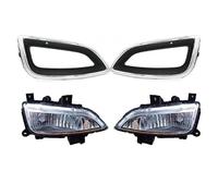 SIMBAE Brouillard Pour Hyundai Pour Ix35 2013 2014 2015 2016 Ensemble Cadre Cache Pour Feux Antibrouillard Jour DRL Clignotants Pare-chocs Avant(Left and Right C)
