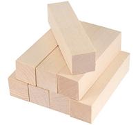 SIMBLOOM 20 Pièces Kit de Sculpture en Bois - Blocs en Bois Naturels de Qualité Supérieure - Facile à Sculpter et à Peindre - Idéal pour les Enfants et les Adultes Débutants
