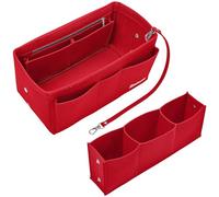 SIMBOOM Organisateur de Sac à Main pour Femmes, Sac de Rangement Intérieur Bag in Bag pour iPad mini, cosmétiques, portefeuille, parfum, Téléphone, Clés (Rouge, L)