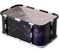 Simcat Grande baignoire pliable portable pour douche chaude et bain de glace, baignoire autoportante pour adultes et enfants (violet)