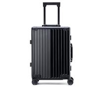 Simcat Valise légère en aluminium approuvée par les compagnies aériennes avec serrure TSA et roues silencieuses à coque rigide et roulettes pivotantes pour voyage d'affaires, Noir , S-55cm-36L