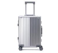 Simcat Valise légère en aluminium approuvée par les compagnies aériennes avec serrure TSA et roues silencieuses à coque rigide et roulettes pivotantes pour voyage d'affaires, Argenté., 20in/55cm,36L