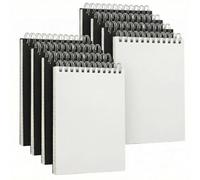 SIMDAO Lot de 8 petits carnets à spirales A6 avec 1 280 pages vierges au total, couverture rigide en papier kraft, 14,5 x 10,4 cm, pour dessin, bricolage, école et bureau