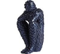 SIMDIM Moderne Statue Decoration Interieur, Ornements Sculpture Abstraite, Penseur Moderne Accessoires Décoration Statuette Resine, Cadeaux Noël, Sculptures Décoratives Maison Bureau (Bleu)
