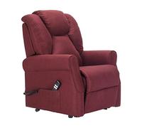 Sime Betty1 Fauteuil releveur Relax Dispositif Médical Vibromassage kit 4 Roues siège à Micro-Ressorts Doux résistant aux Taches Fauteuil électrique Fauteuil inclinable Rouge foncé