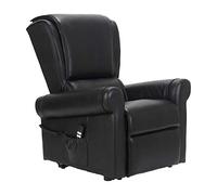 Sime Zar 2 Moteurs Cuir Fauteuil releveur Relax Dispositif Médical système de Roue siège à Micro-Ressorts Fauteuil Personnes âgées fauteuils inclinables Noir