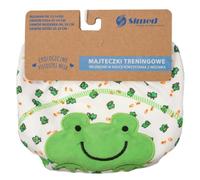 SIMED Pantalon de survêtement Mila - Pour s'entraîner à marcher en pot - Soutien au sec et au propreté - Réutilisable - Pour enfants de 12 à 14 kg - 100 % coton - Grenouille