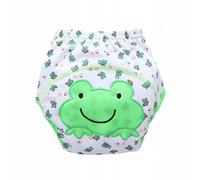 SIMED Pantalon de survêtement Mila - Pour s'entraîner à marcher en pot - Soutien au sec et au propreté - Réutilisable - Pour enfants de 12 à 14 kg - 100 % coton - Grenouille
