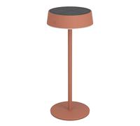 Eglo Lampe de table extérieure solaire sans fil Simeri, pour balcon et jardin, luminaire LED à poser rechargeable tactile, à intensité variable, acier rouge, blanc chaud, neutre, froid, IP54