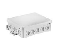 SIMET Boîte de connexion | 90 x 135 x 40 mm sans halogène autoextinguible UV IP54 FASTBOX&HOOK avec adaptateur crochet HNS | 1 pièce Gris