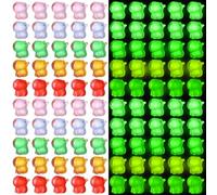 Simgoing Capybara Lot de 100 Mini Figurines Capybara en résine - Ornement Miniature, décoration de Table, Accessoires de Jardin (Style Lumineux)