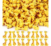Simgoing Lot de 100 mini girafes en résine pour jardin, maison, zoo, micro paysage, accessoires de maison de poupée (classique)