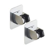 SIMGOTT Support universel pour pommeau de douche - 2 pièces - Sans perçage - Angle réglable - En plastique ABS de qualité supérieure - Chromé, Super Power