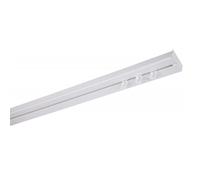 SIMI Rail de plafond tringle en PVC pour rideaux à crochets Blanc Monorail droit 220 cm