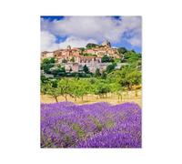 Simiane-la-Rotonde, Village perché, Provence, France，Jigsaw Puzzle 1000 Pièces en Papier Puzzle-Stitch Classique Bricolage Enfants Décompression Jouet Éducatif Brithday Cadeaux Puzzles（50x70cm）-I63