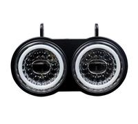 SIMICASE Phares Avant pour Moto pour Buell XB Modèle 2003 2004 2005 2006 2007 2008 2009 2010 Moto Double Lumière LED Phare Feux De Croisement Feux De Croisement DRL Lampe Phares Avant Assemblage Moto