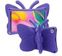 Simicoo Samsung Galaxy Tab S6 Lite 10.4 Kids Case P610 P615 Cute Butterfly Case with Stand for Kids Light Weight EVA Rugged Shockproof Heavy Duty Kid Friendly Full Cover for S6 Lite (Purple)