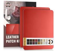 Simili Cuir Autocollant, 28 x 21 cm-2 pièces Patch de Réparation en Cuir Auto-adhésif, Kit réparation Simili Cuir pour Sièges D'auto, Canapés, Sièges de Bateau, Chaises - Rouge
