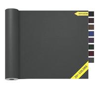 Simili Cuir Autocollant Gris Foncé, 40 x 160cm Patch de Réparation en Cuir Auto-adhésif, Patch Cuir Rénovation Pour Canapé, Siège de Voiture, Meubles, Sacs à Main, Vestes, Chaises.