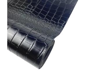 Simili Cuir Autocollant Kit De Réparation De Cuir À Texture De Crocodile Synthétique, Ruban De Réparation En Cuir PU Pour Canapés, Meubles, Sièges De Voiture, Valises, Rembourrage(Black)