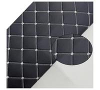 Similicuir 100 x 160 cm - Tissu D'ameublement Imitation Cuir pour Tapisserie, Chaussures, Sac, Couture, Patchwork - Cuir Synthétique Matelassé Noir (Ligne Rouge)